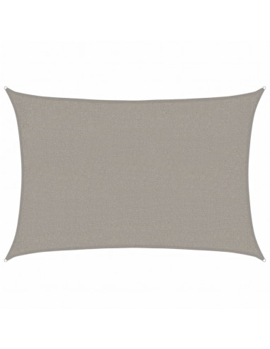 Vela Parasole 160 g/m² Rettangolare Grigio Chiaro 2x3 m in HDPE