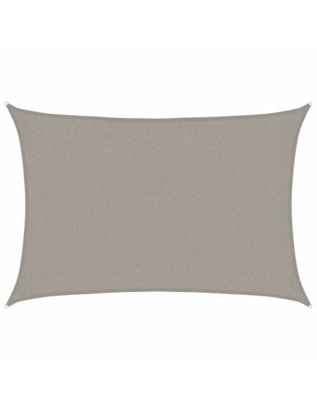 Vela Parasole 160 g/m² Rettangolare Grigio Chiaro 2x3 m in HDPE