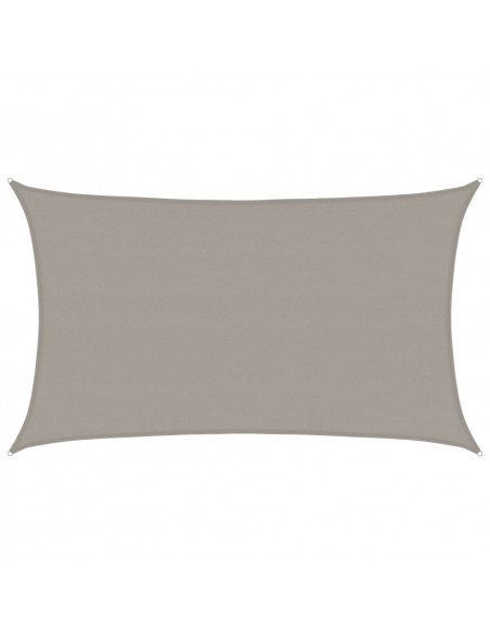 Vela Parasole 160 g/m² Rettangolare Grigio Chiaro 5x8 m in HDPE