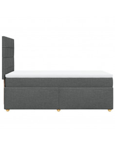 Giroletto a Molle con Materasso Grigio Scuro 90x200 cm Tessuto 2