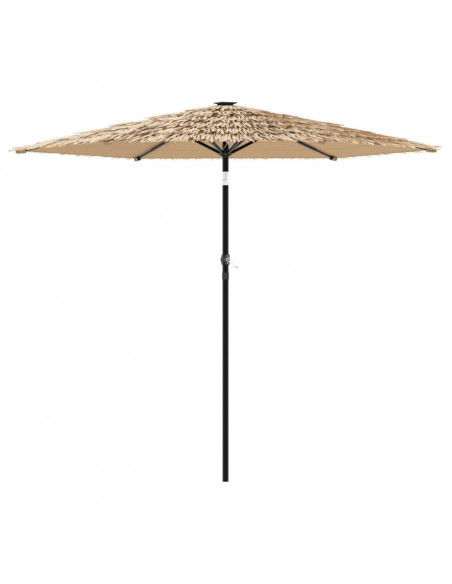 Ombrellone Giardino con Palo in Acciaio Marrone 223x223x213 cm