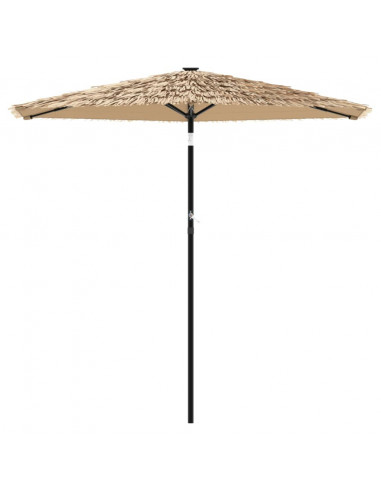 Ombrellone Giardino con Palo in Acciaio Marrone 223x223x213 cm