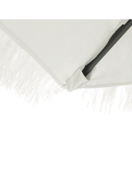 Ombrellone Giardino con Palo in Acciaio Bianco 269x269x235 cm
