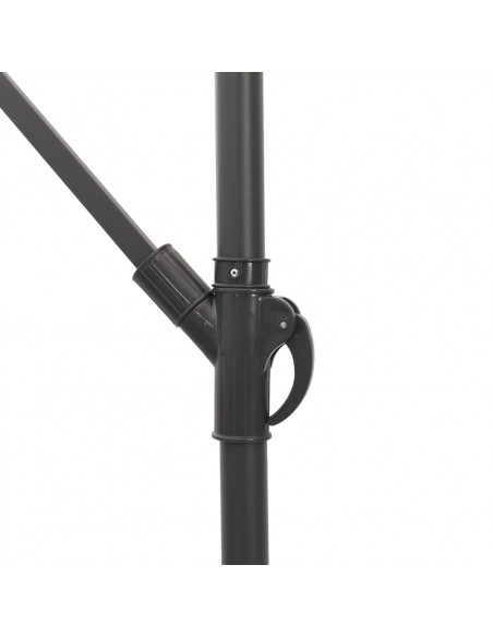 Ombrellone Giardino con Palo in Acciaio Bianco 269x269x235 cm