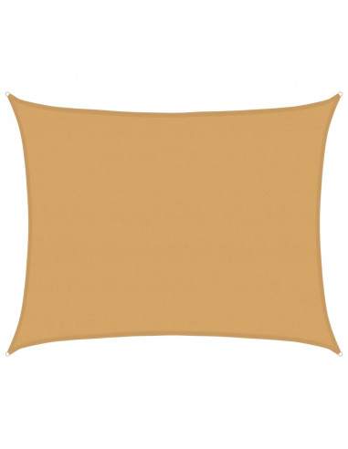 Vela Parasole 160 g/m² Rettangolare Sabbia 6x7 m in HDPE