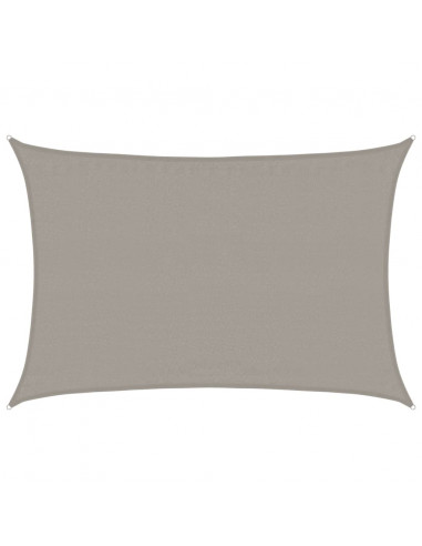 Vela Parasole 160 g/m² Rettangolare Grigio Chiaro 3,5x4,5m HDPE