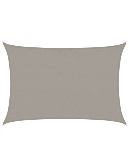 Vela Parasole 160 g/m² Rettangolare Grigio Chiaro 3,5x4,5m HDPE
