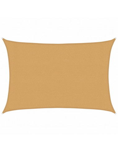 Vela Parasole 160 g/m² Rettangolare Sabbia 3x4 m in HDPE