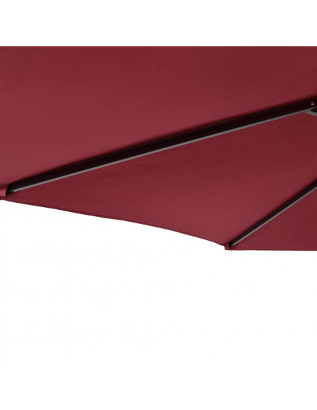 Ombrellone Giardino con Palo Acciaio Rosso Bordò 225x225x212 cm