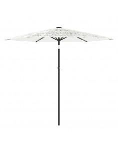 Ombrellone Giardino con Palo in Acciaio Bianco 268x268x226 cm 2