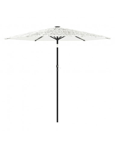 Ombrellone Giardino con Palo in Acciaio Bianco 268x268x226 cm