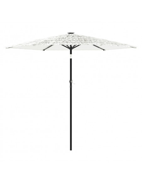 Ombrellone Giardino con Palo in Acciaio Bianco 268x268x226 cm