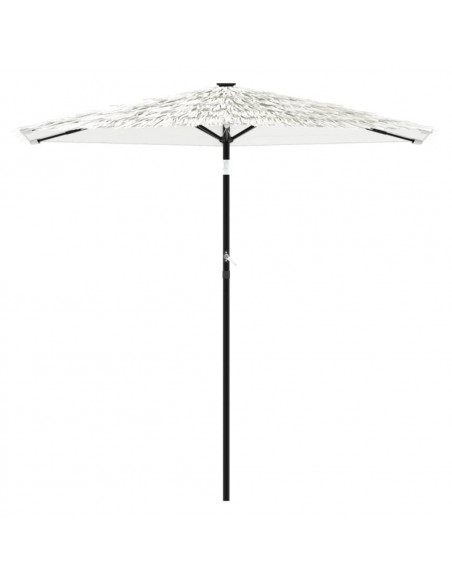 Ombrellone Giardino con Palo in Acciaio Bianco 268x268x226 cm