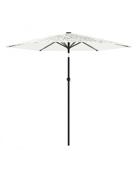 Ombrellone Giardino con Palo in Acciaio Bianco 268x268x226 cm