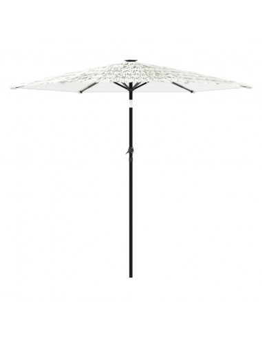 Ombrellone Giardino con Palo in Acciaio Bianco 268x268x226 cm