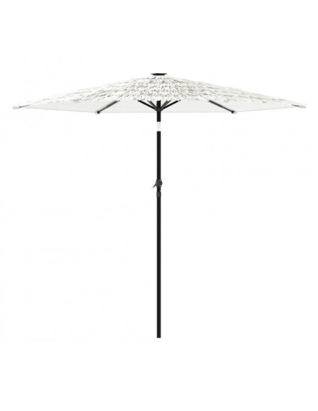 Ombrellone Giardino con Palo in Acciaio Bianco 268x268x226 cm