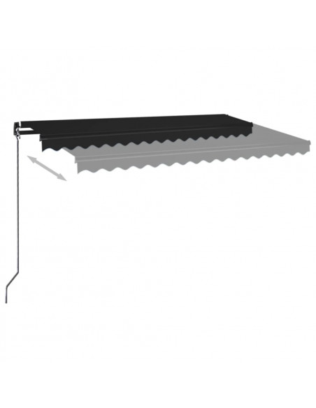 Tenda da Sole Retrattile Manuale 450x350 cm Antracite