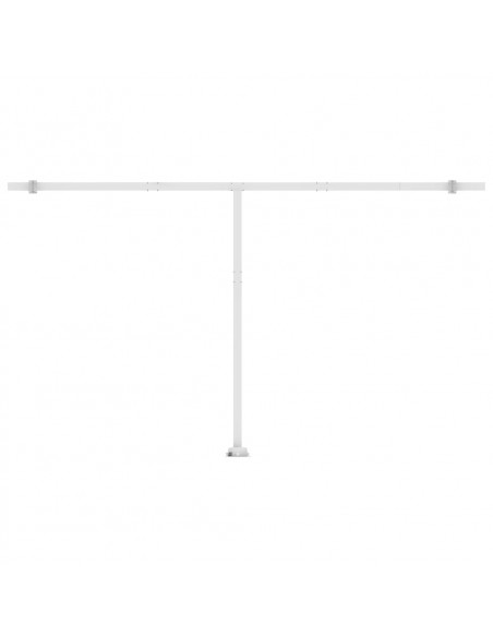 Tenda da Sole Retrattile Manuale con LED 500x300cm Blu e Bianca