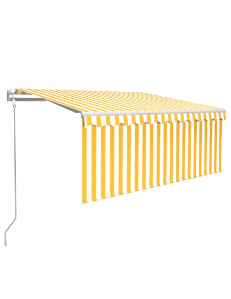 Tenda Automatica Sensore e Parasole 3,5x2,5 m Gialla e Bianca