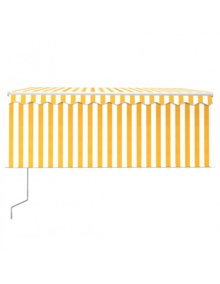 Tenda Automatica Sensore e Parasole 3,5x2,5 m Gialla e Bianca