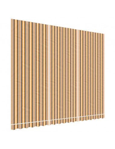 Tessuto di Ricambio per Tenda Strisce Multicolore 4,5x3,5 m