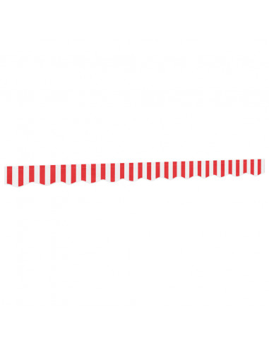 Tessuto Ricambio per Mantovana da Tenda Righe Rosse Bianche 3 m