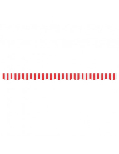 Tessuto Ricambio per Mantovana da Tenda Righe Rosse Bianche 3 m