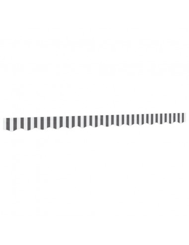 Tessuto Ricambio Mantovana Tenda Strisce Antracite Bianche 3,5m