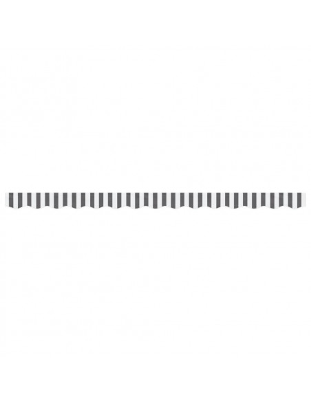 Tessuto Ricambio Mantovana Tenda Strisce Antracite Bianche 3,5m