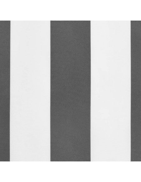 Tessuto Ricambio Mantovana Tenda Strisce Antracite Bianche 3,5m