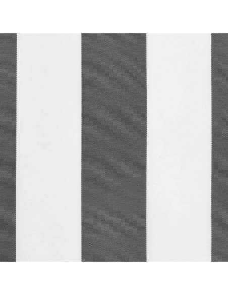 Tessuto Ricambio Mantovana Tenda Strisce Antracite e Bianche 6m