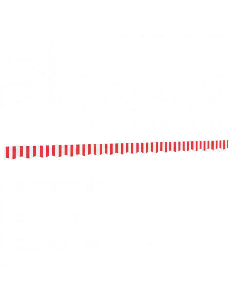 Tessuto Ricambio per Mantovana Tenda Righe Rosse Bianche 4,5 m