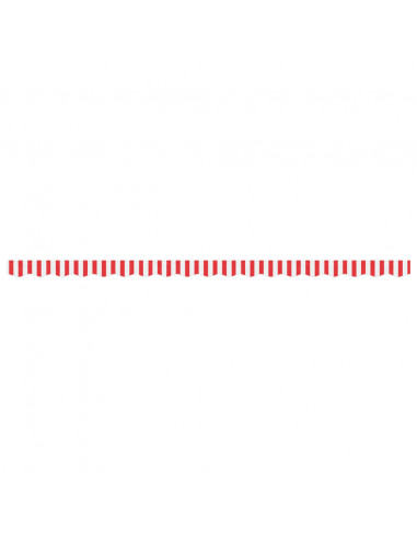 Tessuto Ricambio per Mantovana Tenda Righe Rosse Bianche 4,5 m