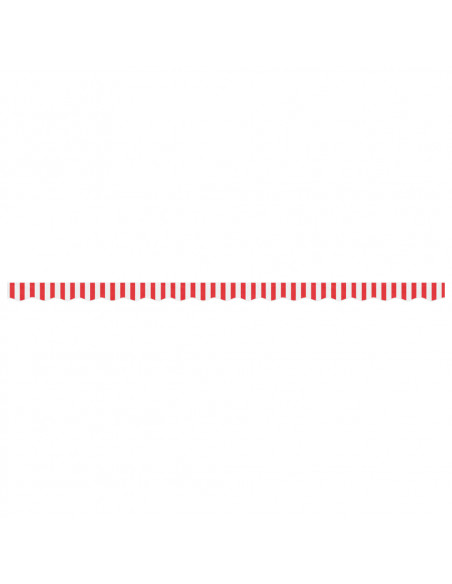 Tessuto Ricambio per Mantovana Tenda Righe Rosse Bianche 4,5 m