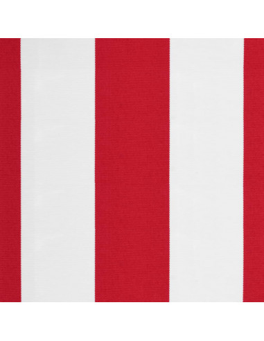 Tessuto Ricambio per Mantovana Tenda Righe Rosse Bianche 4,5 m