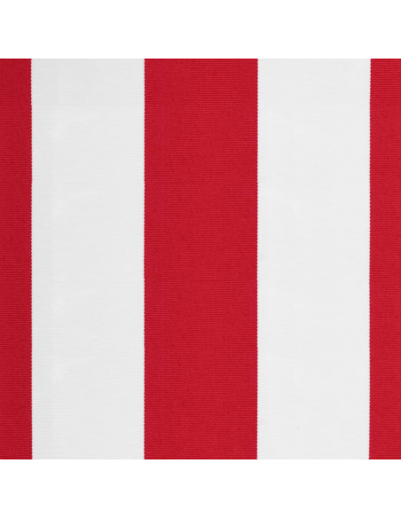 Tessuto Ricambio per Mantovana Tenda Righe Rosse Bianche 4,5 m