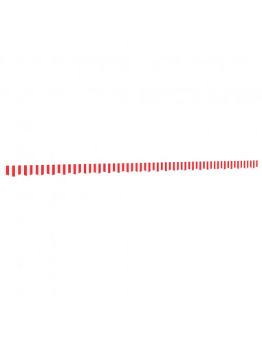 Tessuto Ricambio per Mantovana da Tenda Righe Rosse Bianche 6m