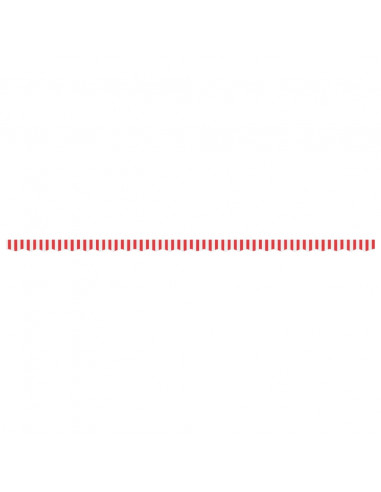 Tessuto Ricambio per Mantovana da Tenda Righe Rosse Bianche 6m