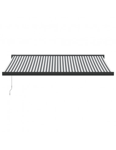 Tenda Retrattile Antracite e Bianca 4x3 m Tessuto e Alluminio