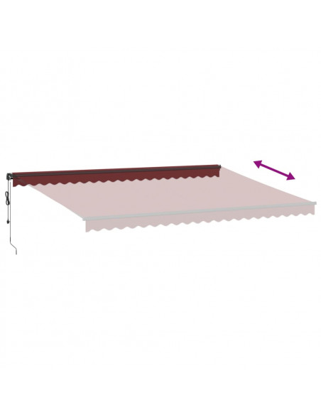 Tenda da Sole Retrattile Automatica Bordò 500x350 cm