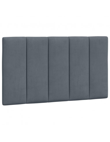 Letto con Materasso Grigio Scuro 90x190 cm in Velluto