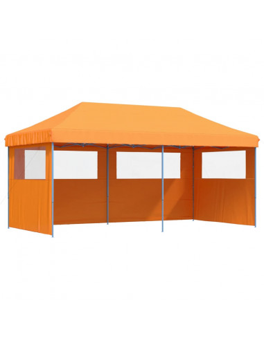 Tendone per Feste Pieghevole Pop-Up con 3 Pareti Arancione