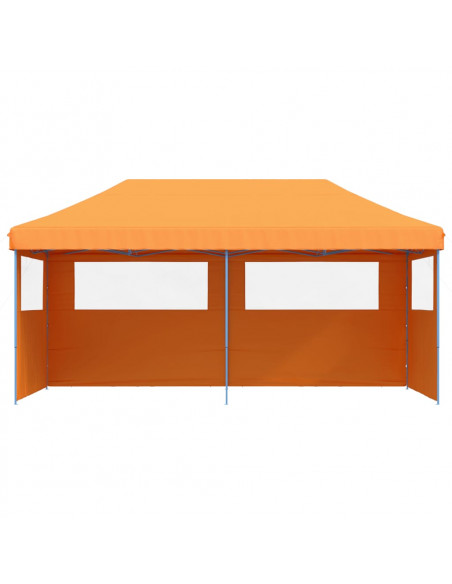 Tendone per Feste Pieghevole Pop-Up con 3 Pareti Arancione