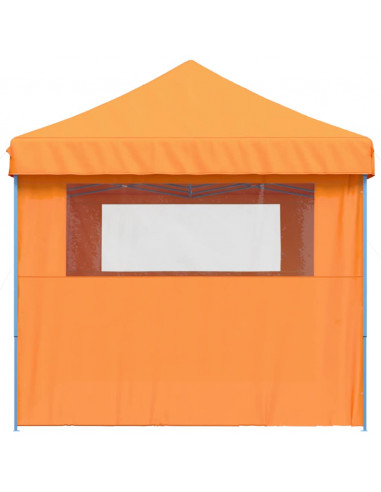 Tendone per Feste Pieghevole Pop-Up con 3 Pareti Arancione