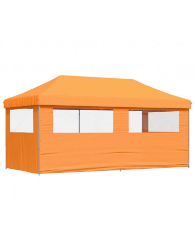 Tendone per Feste Pieghevole Pop-Up con 3 Pareti Arancione