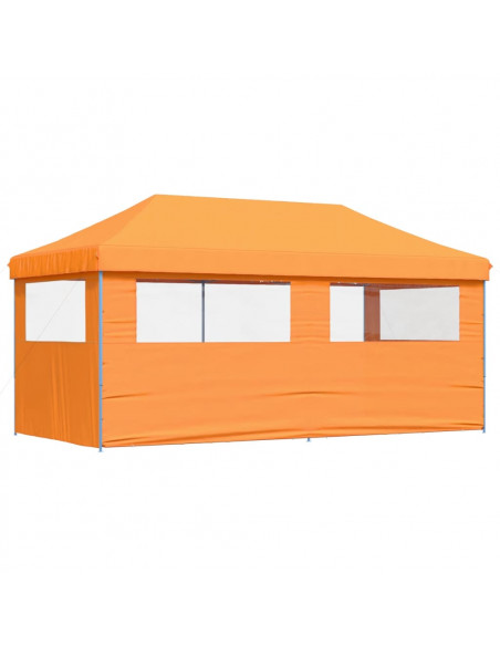 Tendone per Feste Pieghevole Pop-Up con 3 Pareti Arancione