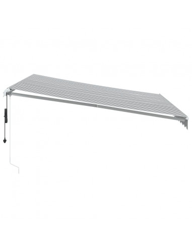 Tenda Sole Retrattile Automatica 400x300 cm Antracite e Bianco