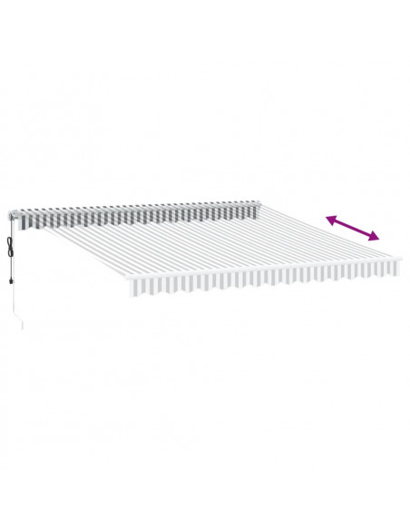 Tenda Sole Retrattile Automatica 400x300 cm Antracite e Bianco