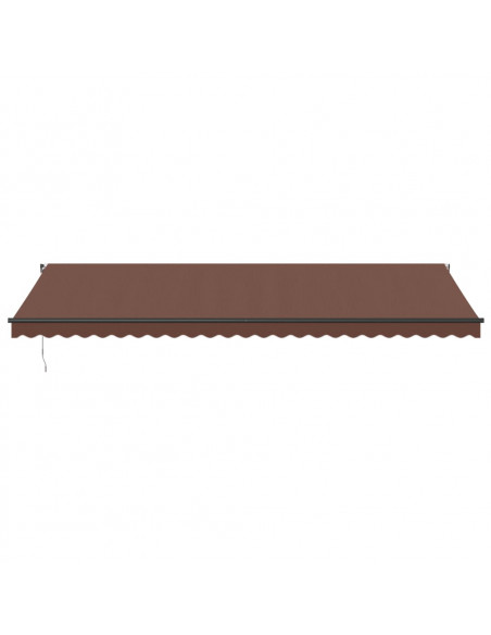 Tenda da Sole Retrattile Manuale Marrone 600x350 cm
