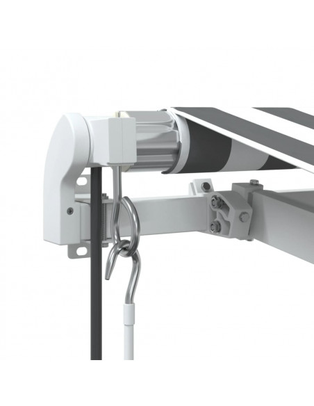 Tenda Retrattile Automatica LED Antracite e Bianco 400x300 cm